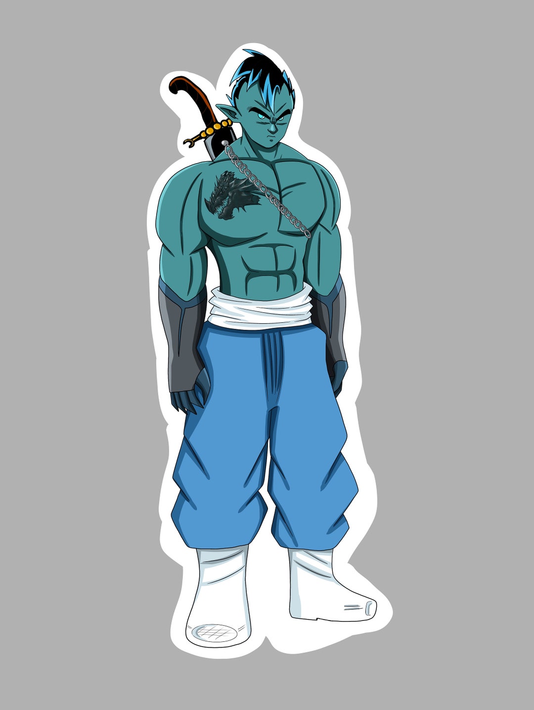 Knights of the Dragon Blue Demon | Stickers | Decals | Diecut - Etsy