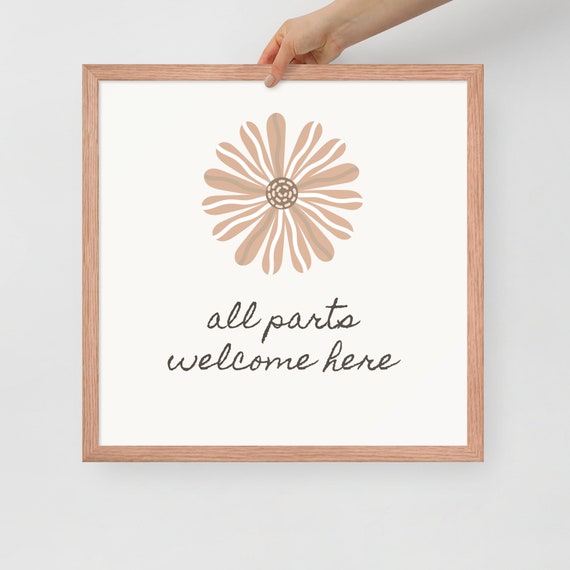 All Parts Welcome Here - IFS Therapy Wall Art - Digital Art Print