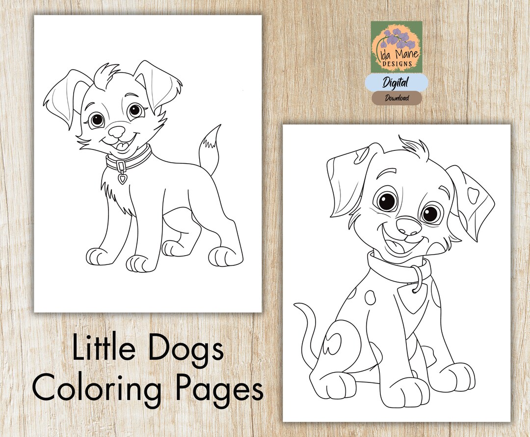 Little Dog Coloring Pages Printable Coloring Pages for Kids - Etsy