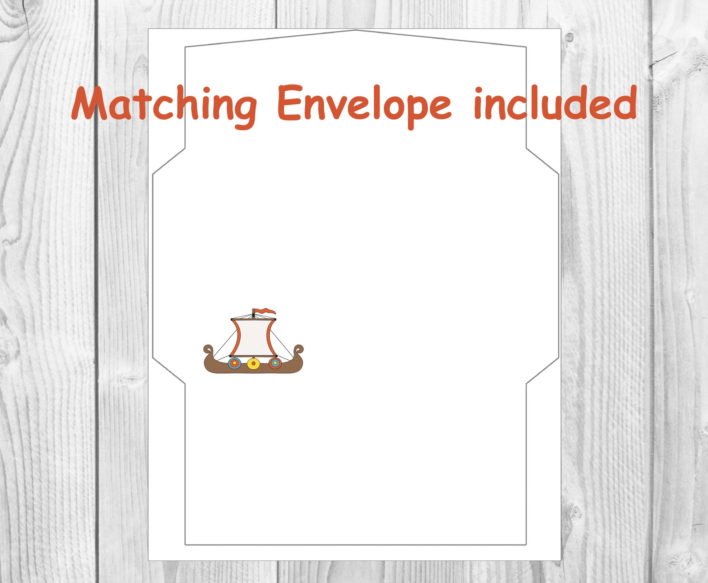 Viking Ship Stationery Set Printable Stationery With Template Etsy