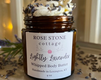 NATURAL Whipped Body Butter CALMING Lavender Non-Greasy for Sensitive Skin 4oz