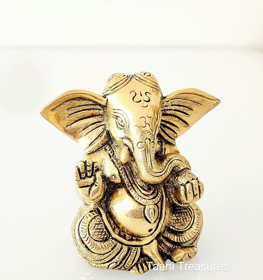4 Brass Ganesh With Large Ears Table Top Decor Etsy
