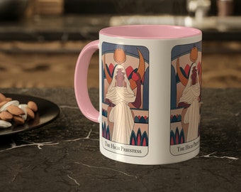 The High Priestess Mug, Tarot Card Coffee Mug, Coffee Cup