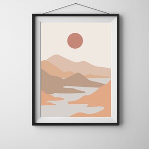 Boho Sun Moon,Boho Wall Art, Boho Set, Sun Moon Art ,Rising Sun Boho, Wall Art, Boho Printable, Boho Decor, Bedroom Wall Art, Boho Landscape
