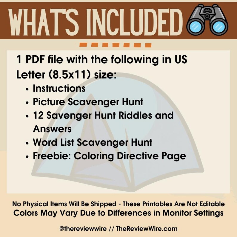 Follow Instructions Riddles Camping Scavenger Hunt for Kids - Etsy Canada
