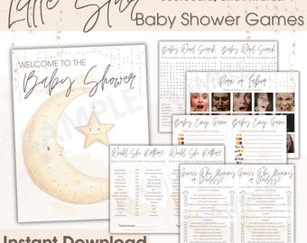 25 Baby Shower Games, Little Star Baby Shower Game Bundle, Little Star Baby Shower Bundle, Gender Neutral Party Games, Baby Sprinkle Games