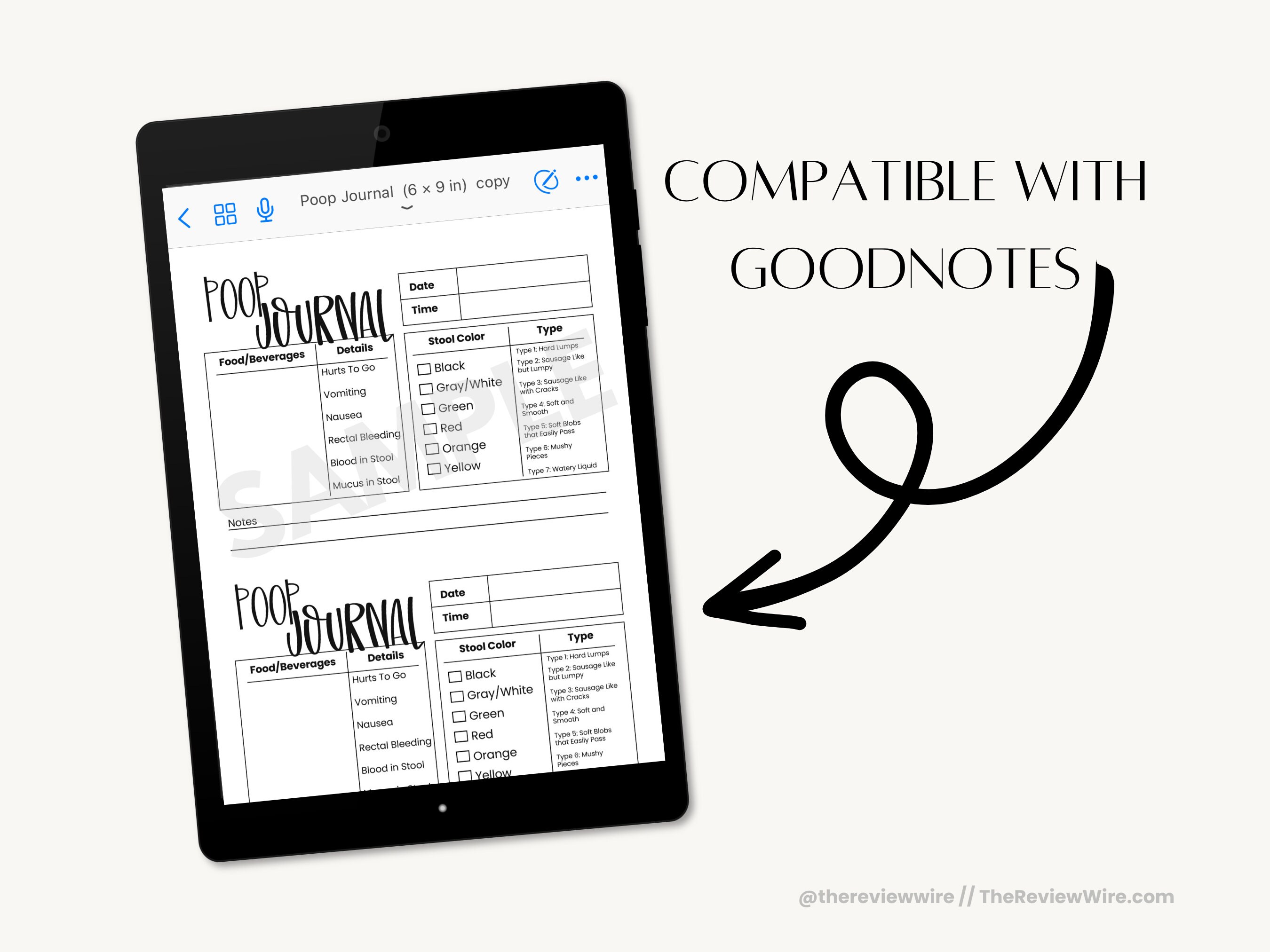 Poop Journal Bowel Movement Tracker IBS and Crohn's Disease Symptom