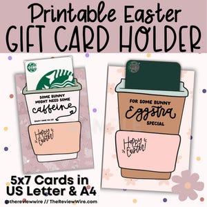 Porte-cartes à imprimer pour Pâques, paniers de Pâques, cadeau de dernière minute pour Pâques, bricolage de Pâques, impression de Pâques, cadeau pour enseignant