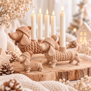 Dachshund candle holders