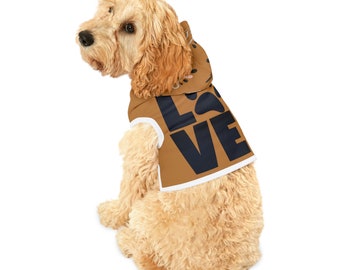 Felpa con cappuccio Love Dog, felpa con orecchie personalizzate per animali domestici, regalo per amanti dei cani