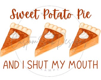 Zoete Aardappeltaart Thanksgiving PNG – Grappige songteksten (digitale download)