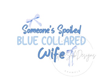 Someone’s spoiled blue collared Wife  - bows - png Transparent