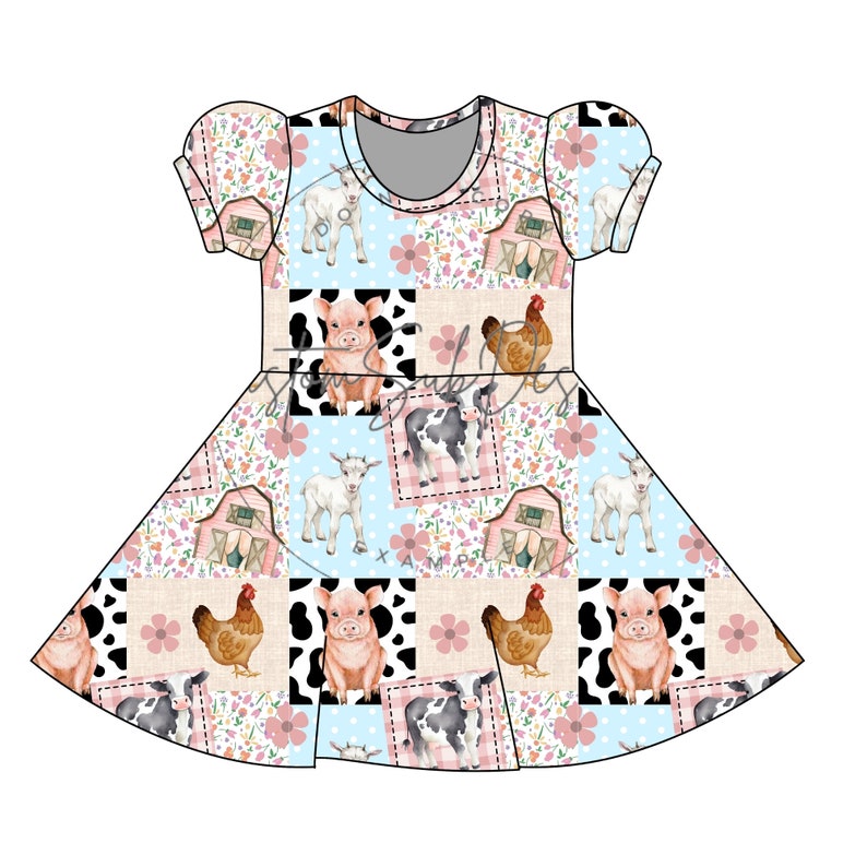 Pink Farm Pattern Patchwork - Girl Pink Farm Spring Summer - Barn Animals - Seamless File ...