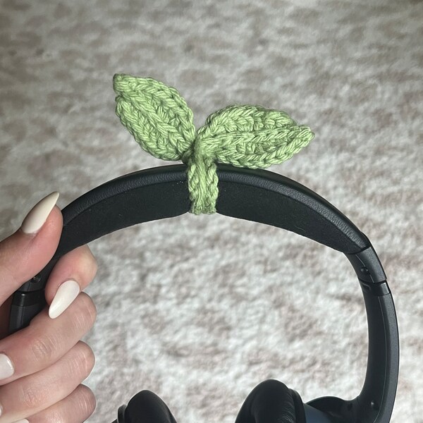 Headphone Leaf Crochet Etsy