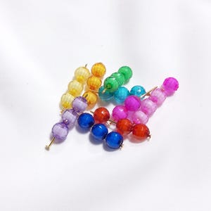 Colorful Plastic Crystal Beads – 6mm and 8mm | 100pcs Acrylic Beads for Jewelry Making | Beads for Crafts | Handmade Bag Beads