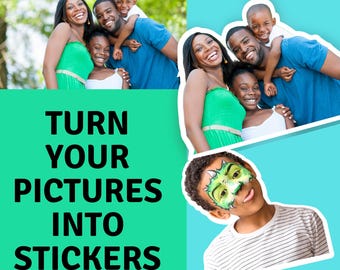 Aangepaste fotosticker, gepersonaliseerde sticker, autosticker, familiestickers, waterdichte sticker