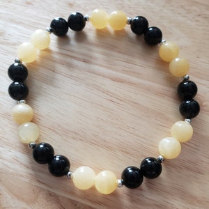 Pittsburgh Sports Inspired Beaded Gemstone Bracelet (Steelers, Penguins, Pirates)