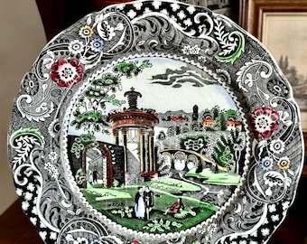 Vintage W.R. Midwinter Ltd England Landscape Brown Multicolor