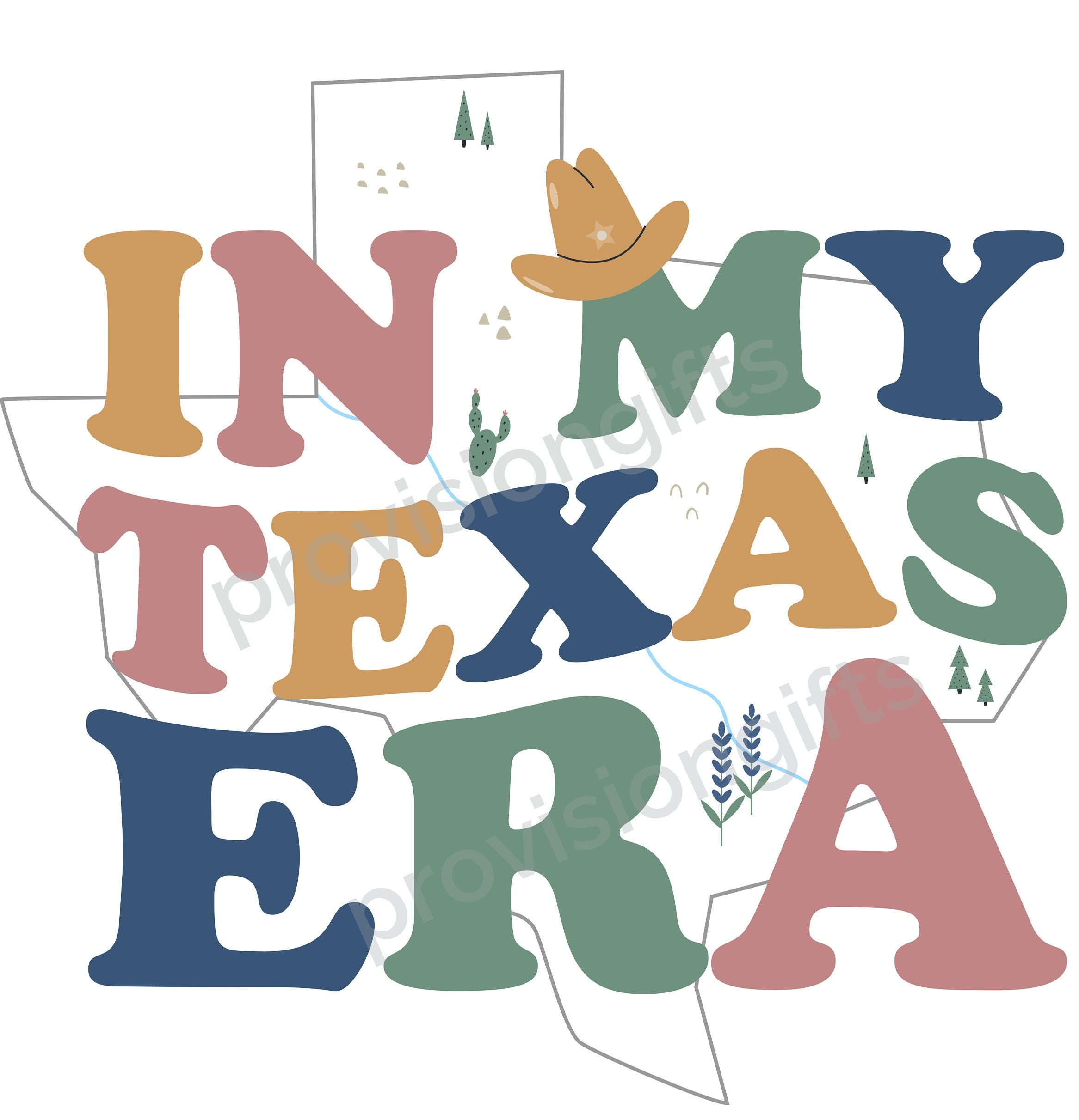 In My Texas Era SVG, Retro Wavy Letters (digital Download) - Etsy