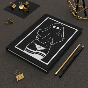 Ghost girl journal | Hard cover journal | Goth emo journal | Punk diary