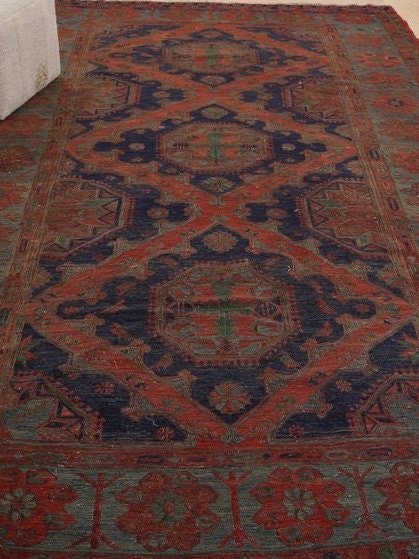 R1003 vintage handmade Caucasian area rug 3'4” x 3'7” – Perfectpiece Home
