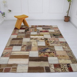 2x2m Patchwork Teppich Handgefertigter Original Patchwork Teppich Handgefertigter Handgefertigter Teppich