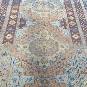 Boho Kelimmatta, 7x13 Vintage Soumak, Kaukasisk ull
