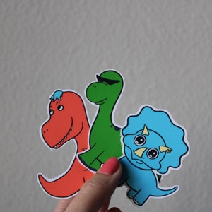 Dino Sticker Sheet / Stickers Pack / Cartoon Stickers / Stickers for Children / Laptop Stickers / Cute Gifts / Waterproof