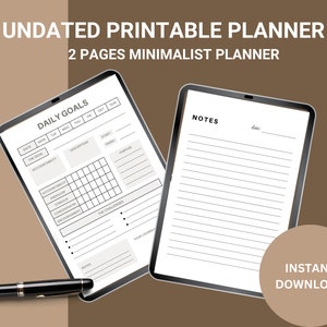 PRINTABLE GOAL PLANNER | productivity planner | goal setting | habit tracker | digital planner | printable  goal tracker | 2023 vision board