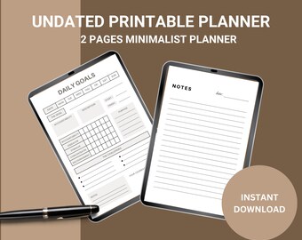 DRUCKBARER ZIELPLANER | Produktivitätsplaner | Ziele setzen | habit tracker | digitaler Planer | druckbare Zielverfolgung | Visionboard 2023