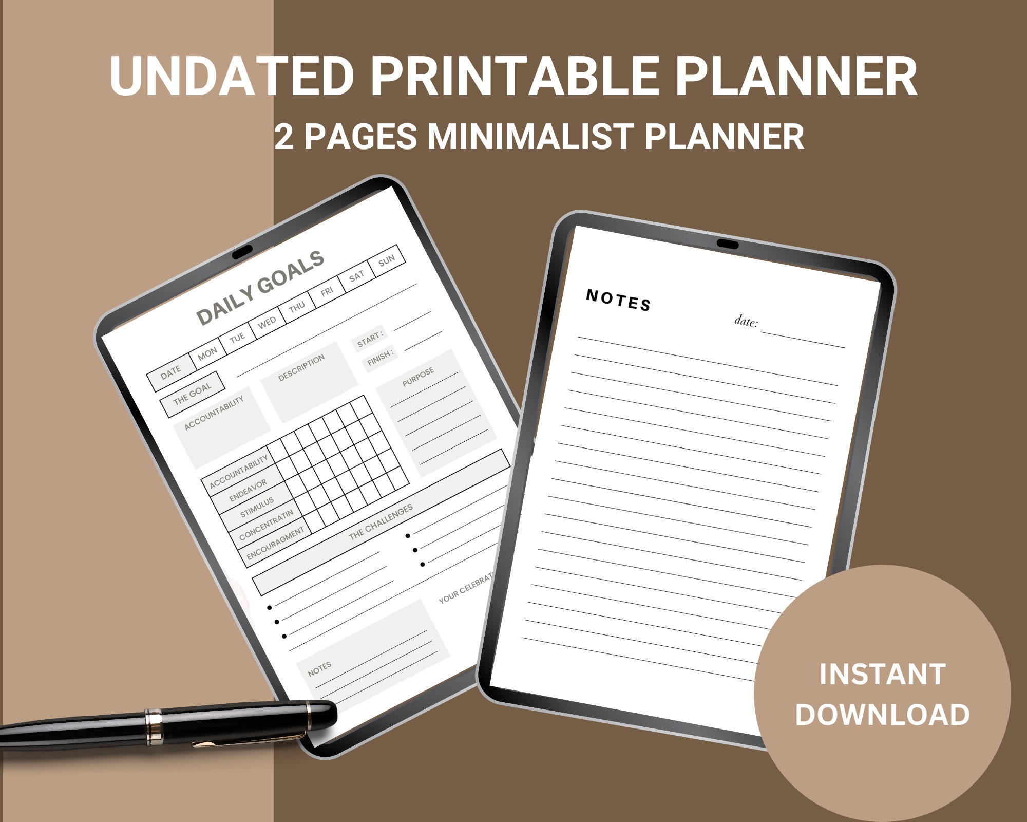 PRINTABLE GOAL PLANNER | Productivity Planner | Goal Setting | Habit ...