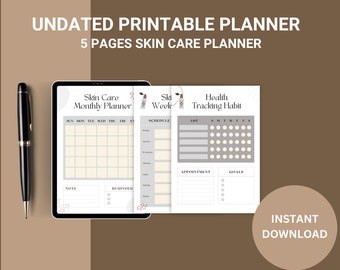 SKINCARE PLANNER | skincare routine | Skincare Tracker | Self Care Planner | beauty planner | Skincare Routine | skincare tracker | pdf