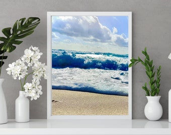 Ocean Photography artwork, Printable Wall Art, Digital Prints, Digital wall art, Beach wall art, Digital Art Download, Instant Download