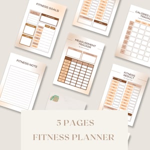 PRINTABLE FITNESS PLANNER | workout planner | weight loss journal | fitness tracker | meal planner | weight loss tracker | health planner