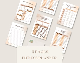 PRINTABLE FITNESS PLANNER | workout planner | weight loss journal | fitness tracker | meal planner | weight loss tracker | health planner