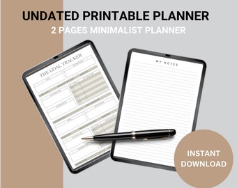 DRUCKBARER ZIELPLANER | Produktivitätsplaner | Ziele setzen | habit tracker | digitaler Planer | Zielverfolgung | Vision Board | Tore tracker