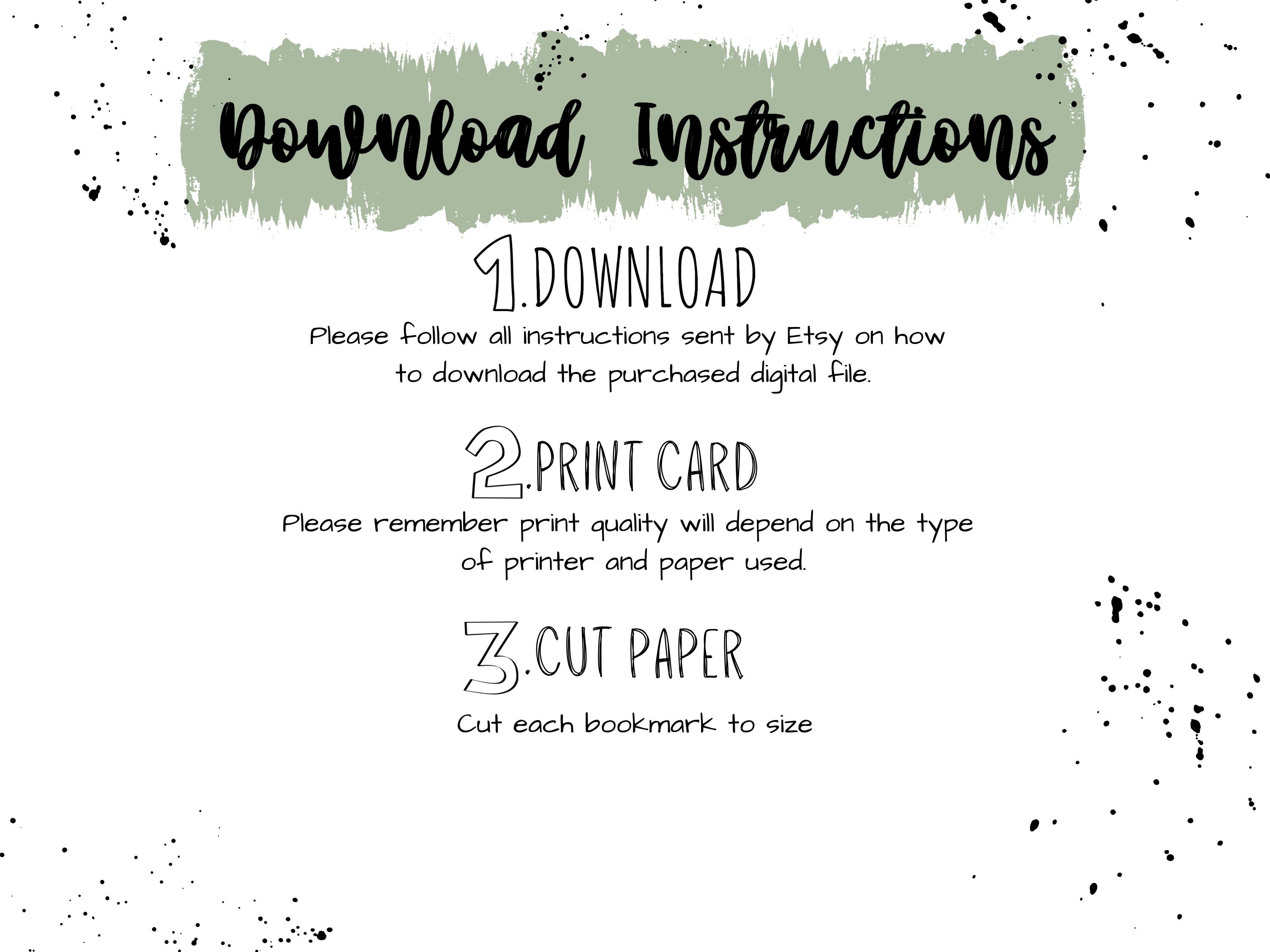 Cute Printable Bookmark | Instant Printable Bookmarks With Colorful ...