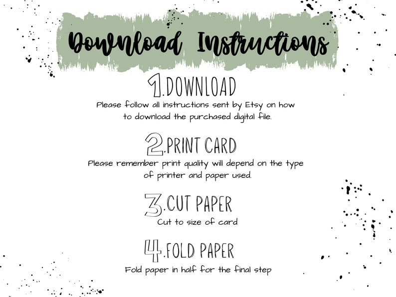 Thank You Printable Card | Instant Download Simple Thank You Card Print ...