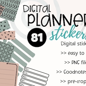 Digital and Printable Stickers for digital planning | Digital and Printable Planner stickers | Stickers for Digital planner