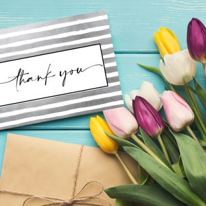 Thank You Printable Card | Instant Download Simple Thank You Card Print | Printable Greeting Card