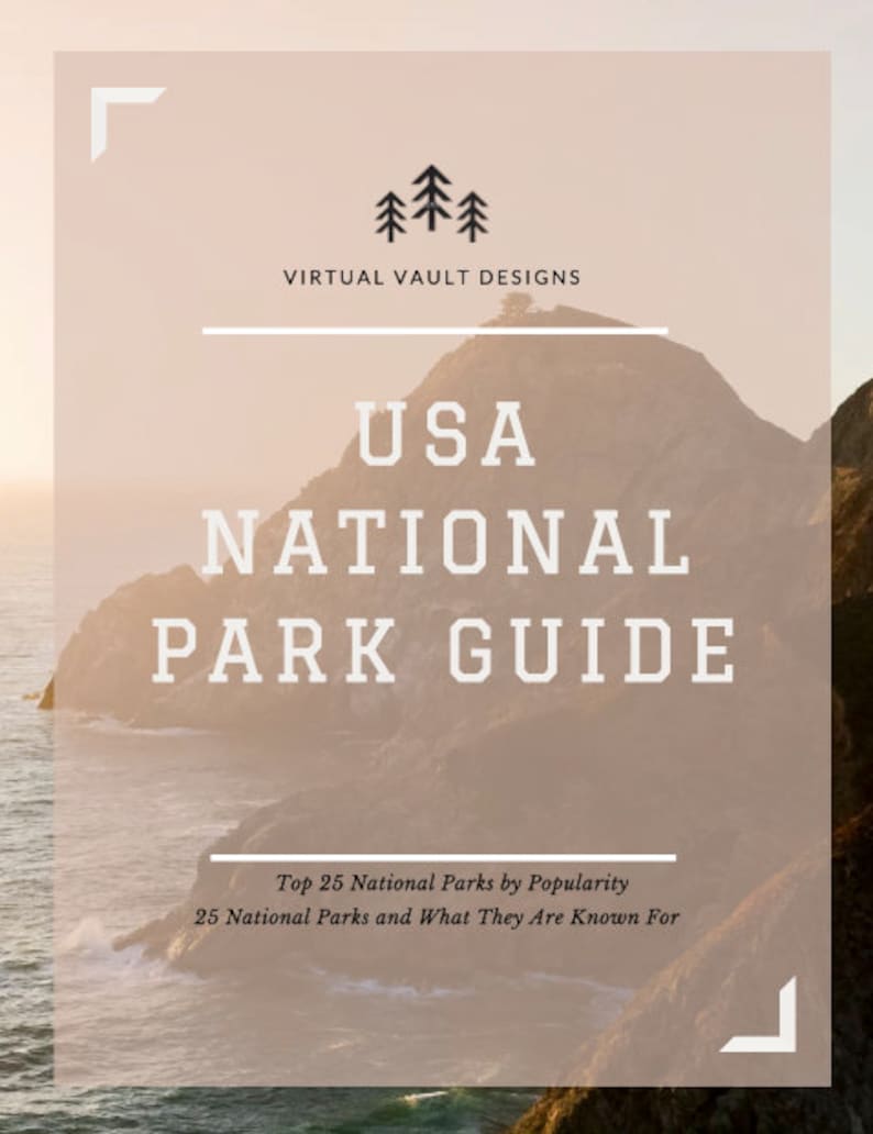 Top 25 National Parks in the USA Etsy