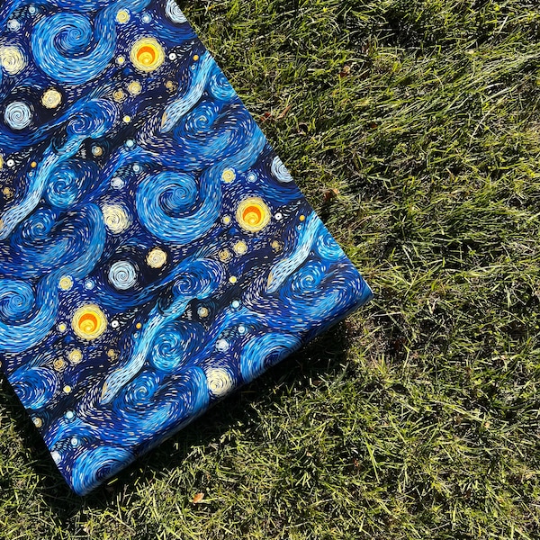 Starry Night Style Van Gogh Wrapping Paper Pattern Wrapping Paper for Christmas Gift Wrap Paper with Stars Van Gogh Gift Paper Painting Star