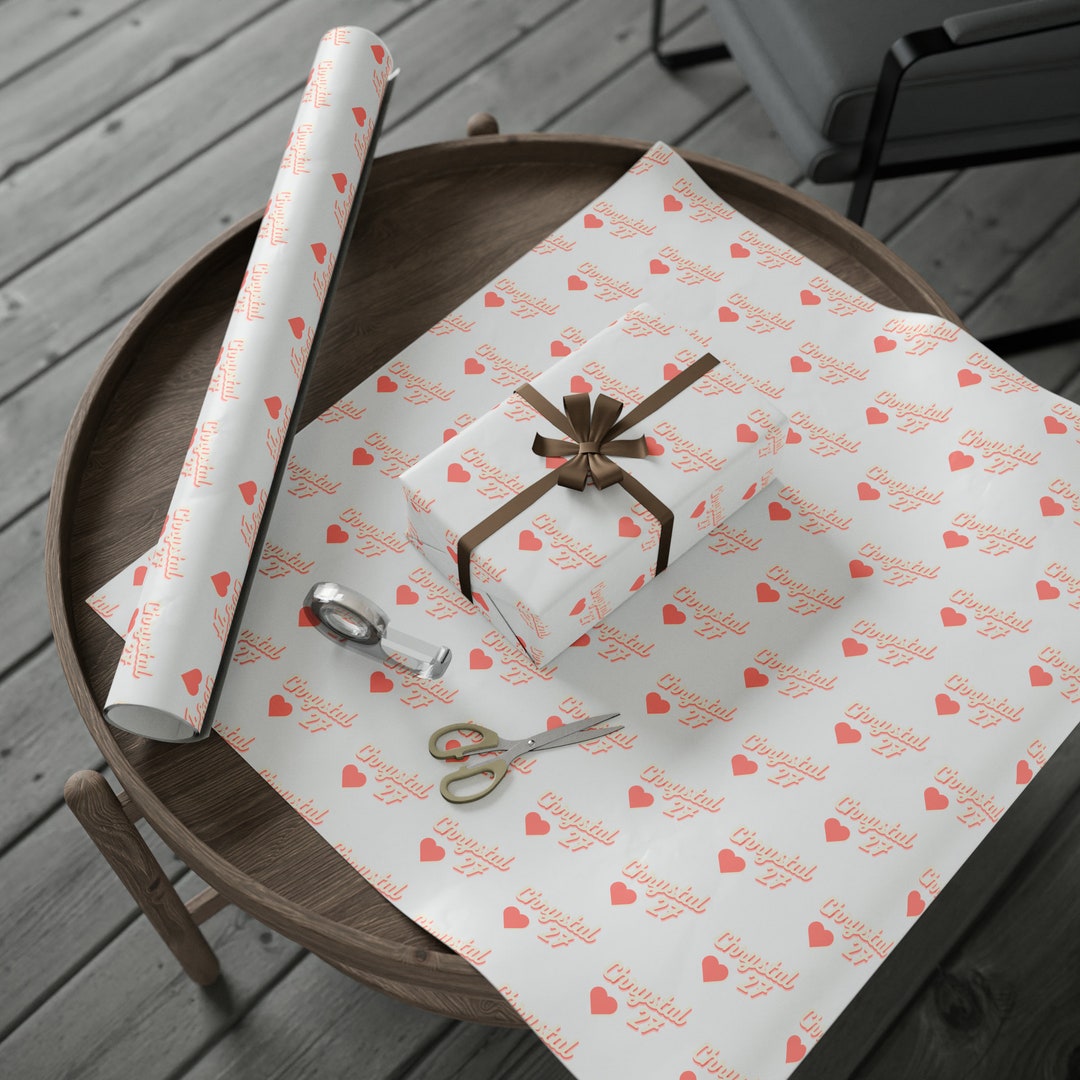 Custom Birthday Wrapping Paper, Wrapping Personalized Name Heart ...