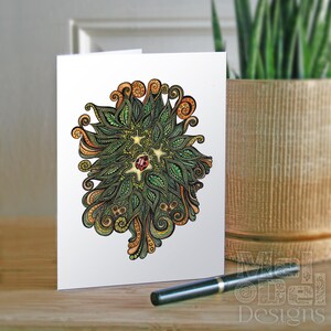 Carte imprimable coccinelle porte-bonheur, illustration d'insecte dessinée à la main, voeux de bonne chance, fantaisiste, inspiré de la nature, carte de bricolage, téléchargement immédiat