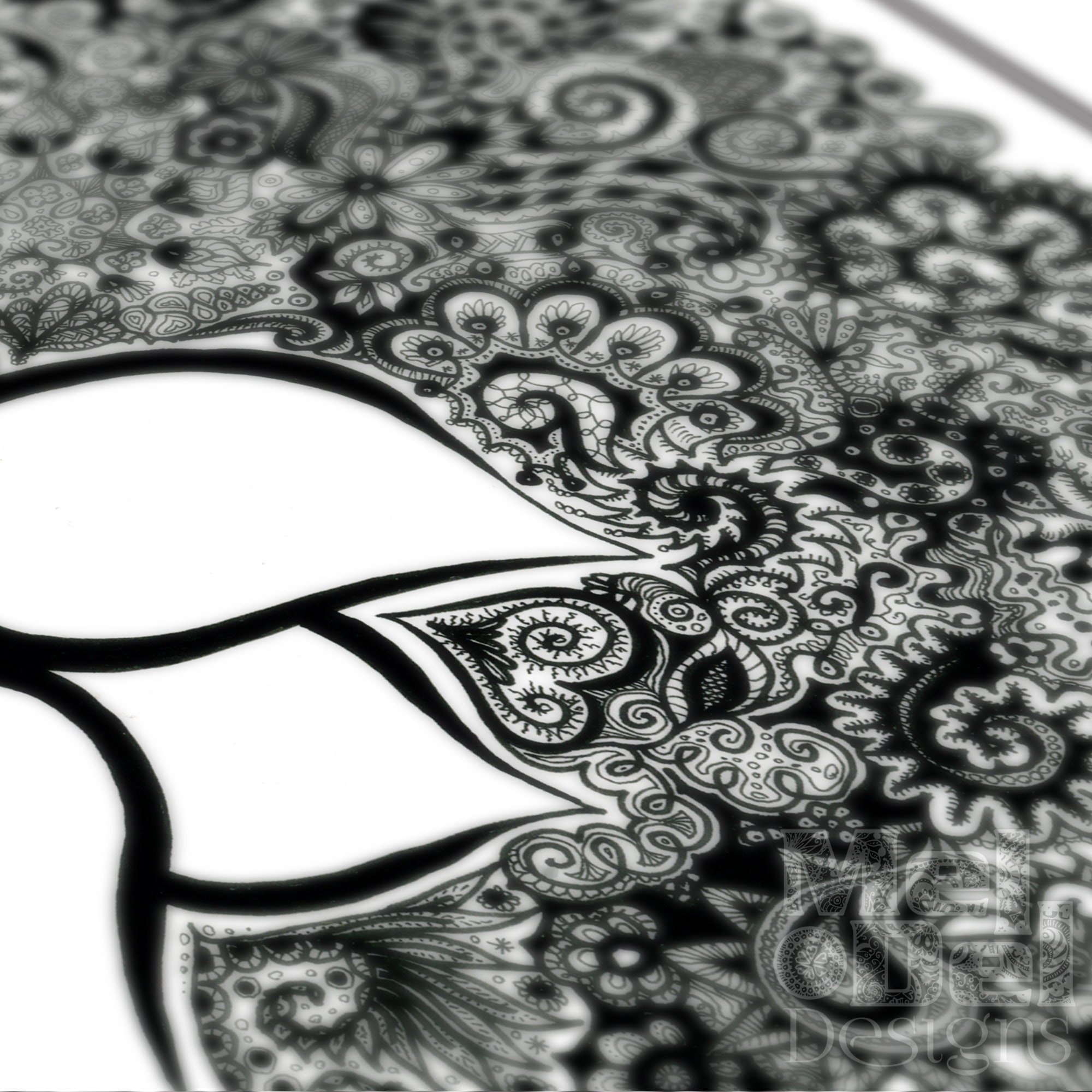 Super Detailed Flower Printable Coloring Page Flowery Page to Color ...