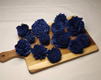 Navy Blue Sola Wood Assortment,Sola Wood Flowers, Sola Wood,Sola Flower Decor,Sola Assortment,DIY Wedding, DIY Crafting, DIY Centerpieces