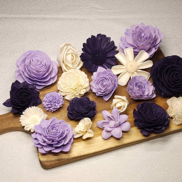 Deep Purple and Lavender Sola Wood Assortment,Sola Wood Flowers, Sola Wood,Sola Flower Decor,Sola Assortment,DIY Wedding, DIY Crafting