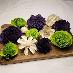 Deep Purple and Lime Green Sola Wood Assortment,DIY Crafts,Sola Wood Flowers, Sola Wood,Sola Flower Decor,Sola Assortment,DIY Wedding