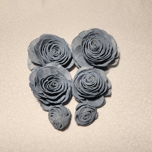 Dusty Blue Sola Wood Flower, Dusty Blue Wood Flower, DIY Craft,DIY Flower Craft,DIY Wedding Decor,Sola Rose,Sola Wood Rose, Wood Rose Flower