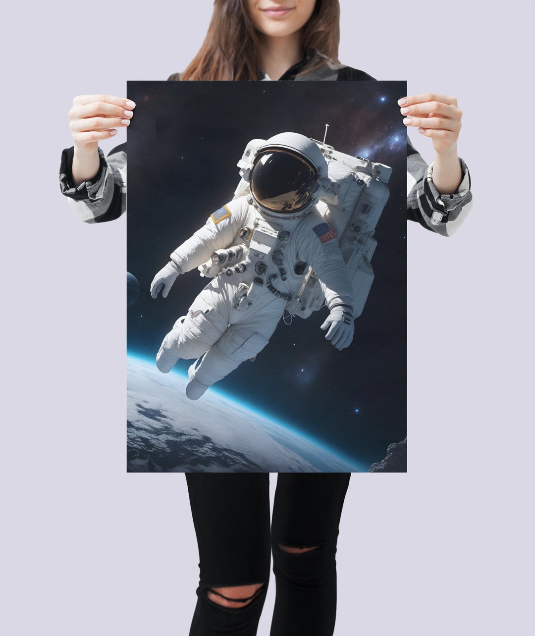 Astronaut Wall Decor Digital Art Printable Astronaut Digital Etsy